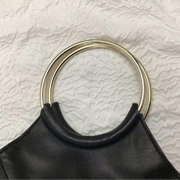 INC Dual Ring Handle Purse Clutch Faux Leather - Picture 11 of 15